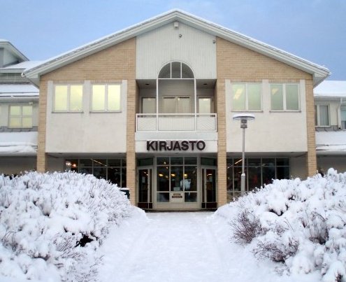 Maskun pääkirjaston julkisivu